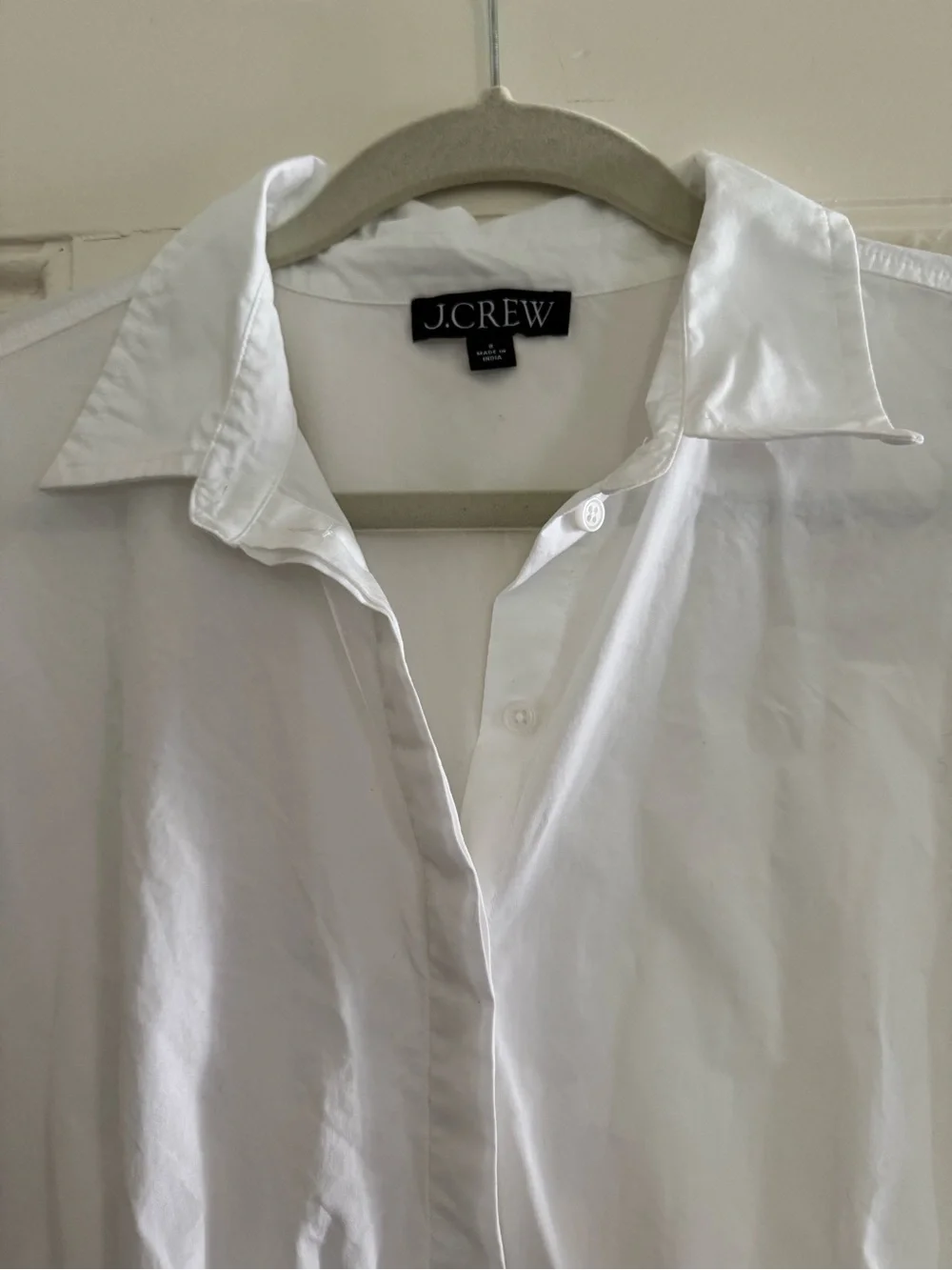 J. Crew White Short-Sleeve Shirtdress - Picture 2 of 6